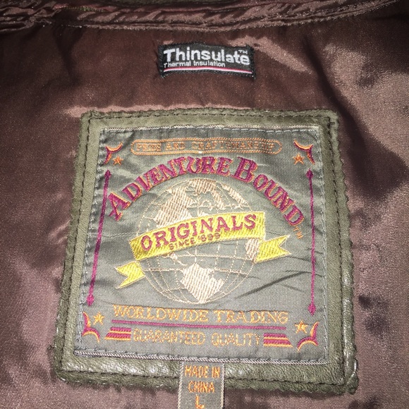 IT ALL MUST GO SALE! 👀⬇️Adventure Bound Originals Leather Coat SZ L - Picture 6 of 12